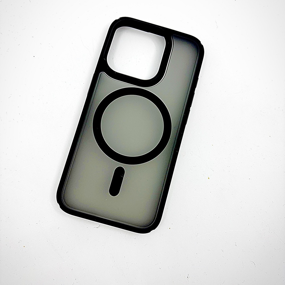 iPhone 15 Pro MagSafe Case – Black, Matte Finish, Drop Protection